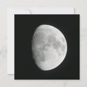 Tarjeta plana Gibbous Moon Waning