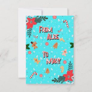 Tarjeta plana Gingerbread para navidades