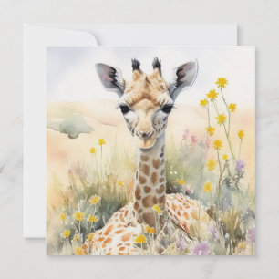 Tarjeta plana Giraffe