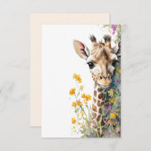 Tarjeta plana Giraffe