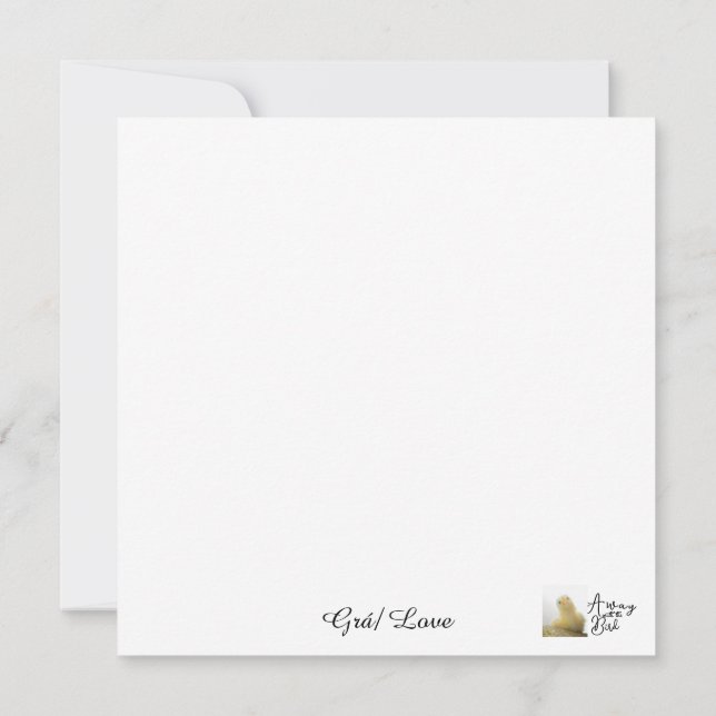 Tarjeta plana Grá/ Love (Reverso)