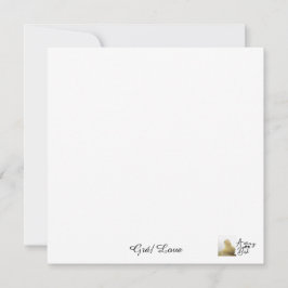 Tarjeta plana Grá/ Love