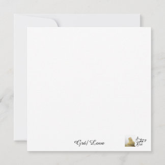 Tarjeta plana Grá/ Love