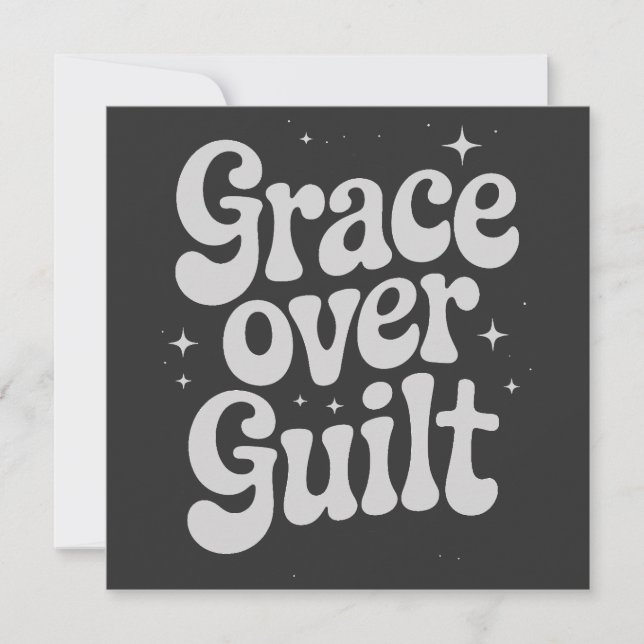 Tarjeta plana Grace Over Guilt (Anverso)