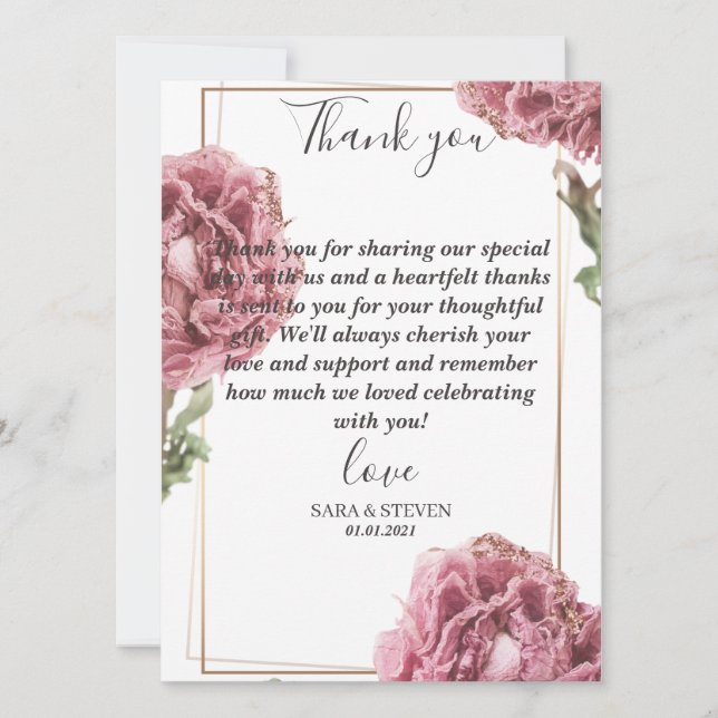 Tarjeta plana - GRACIAS (Anverso)