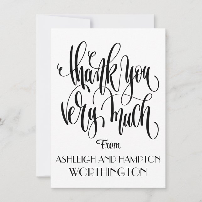 Tarjeta plana gracias (Anverso)