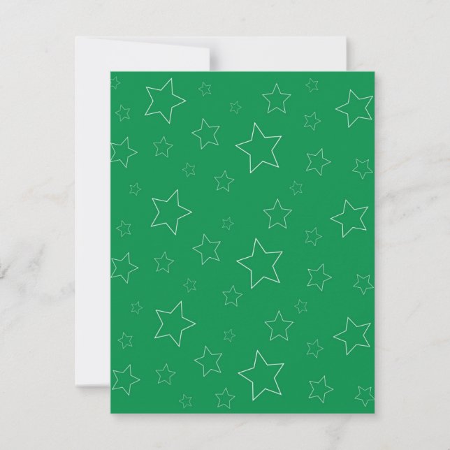 Tarjeta plana Green Stars (Anverso)