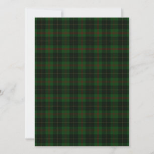 Tarjeta plana Green Tartan Plaid Scottish Pattern