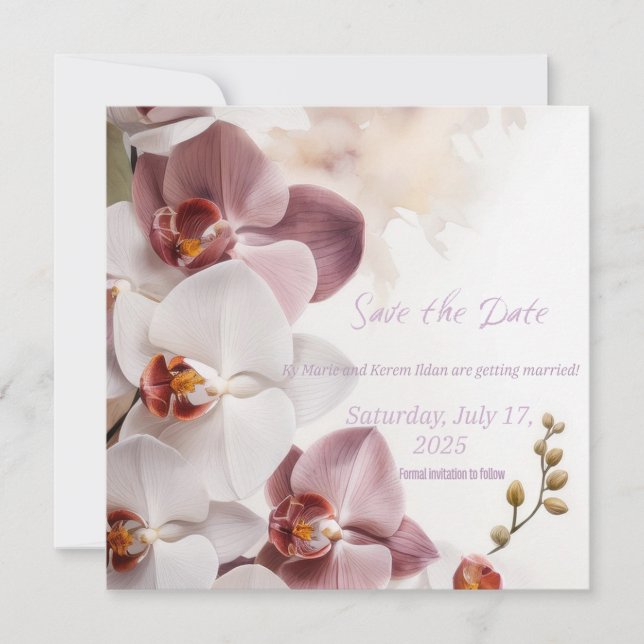 Tarjeta plana Guardar la fecha (Anverso)