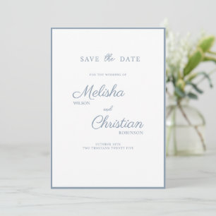 Tarjeta plana Guardar la fecha para un boda.