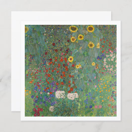 TARJETA PLANA : GUSTAV KLIMT : JARDÍN DE GRANJA