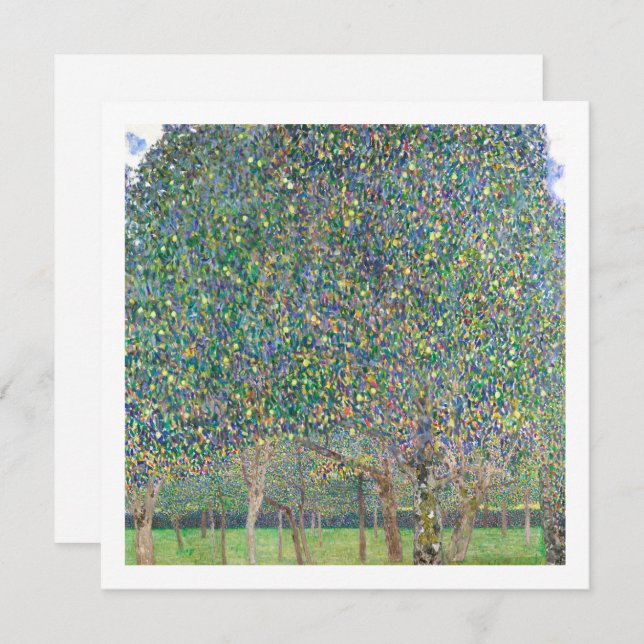 TARJETA PLANA : GUSTAV KLIMT : PEAR TREE 1903 (Anverso / Reverso)