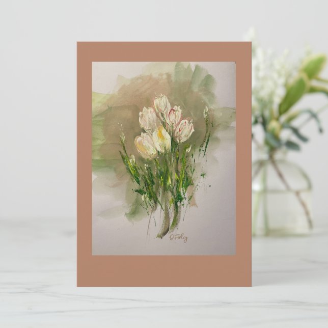 Tarjeta plana Hallelujah de Pascua (Anverso de pie)