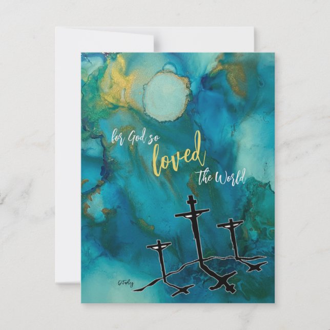 Tarjeta plana Hallelujah de Pascua (Anverso)