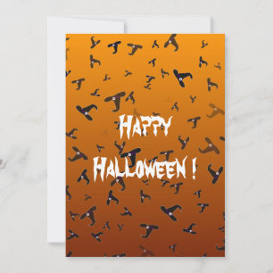 Tarjeta plana Halloween Witch Gorra