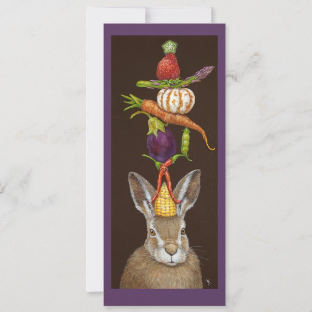 Tarjeta plana Harvest Hare (Anverso)