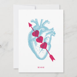 Tarjeta plana Heart and Arrow Valentine