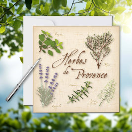 Tarjeta plana Herbes de Provence