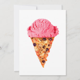 Tarjeta plana Ice Cream Pizza