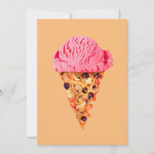 Tarjeta plana Ice Cream Pizza