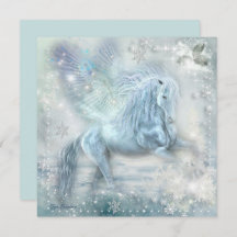 Tarjeta plana Ice Fantasy Pegasus