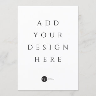 Tarjeta plana / Invitación / Menú de 5" x 7"