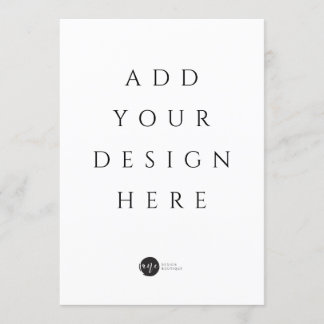 Tarjeta plana / Invitación / Menú de 5" x 7"