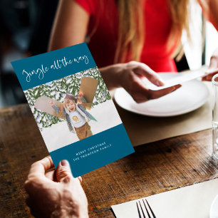 Tarjeta plana Jingle All Way Photo Navidad