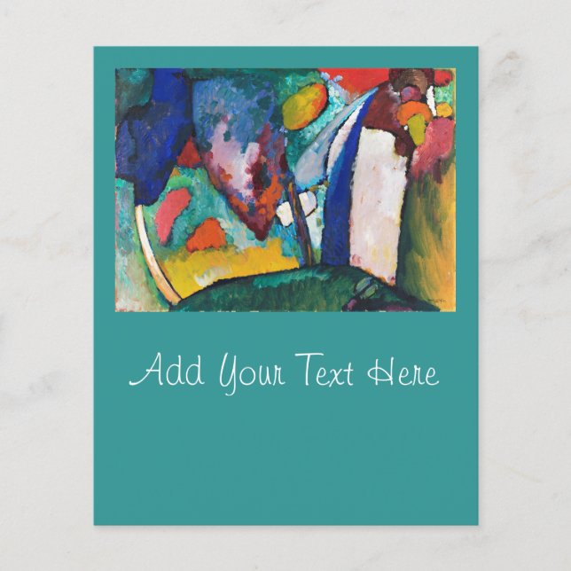 TARJETA PLANA : KANDINSKY : LA CAÍDA DE AGUA (Anverso)