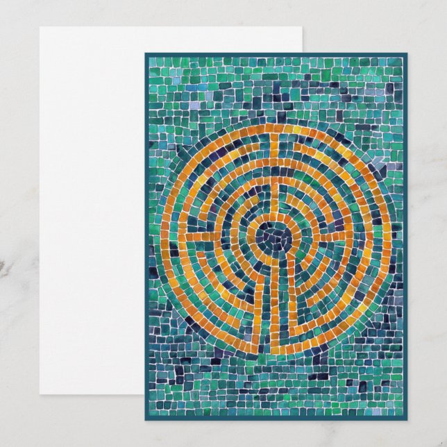 Tarjeta plana LABYRINTH II 5x7 (Anverso / Reverso)