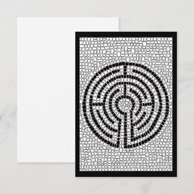 Tarjeta plana LABYRINTH VII 3.5x5 II (Anverso / Reverso)