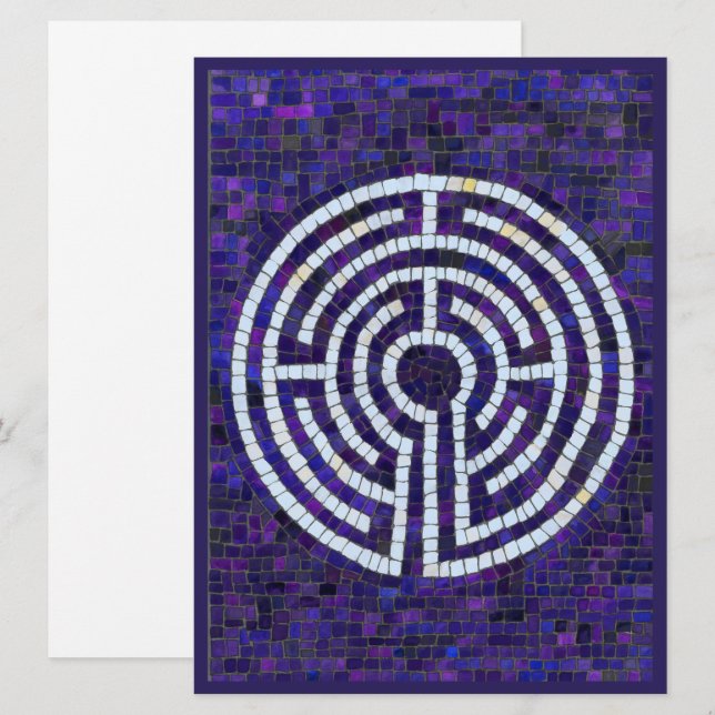 Tarjeta plana LABYRINTH VIII 6.5x8.75 (Anverso / Reverso)