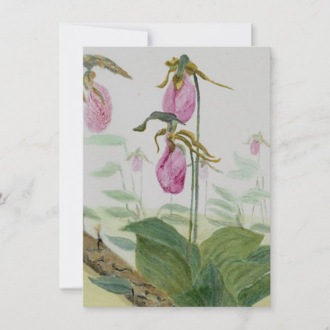 Tarjeta plana Lady Slippers (Anverso)