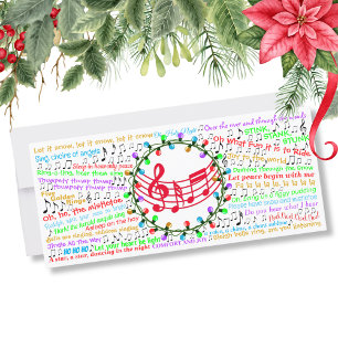 Tarjeta plana lirica para navidades