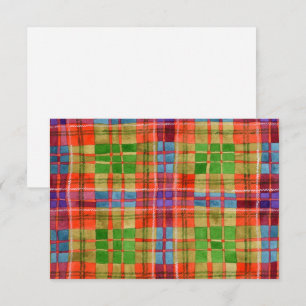 TARJETA PLANA MAC RAE TARTAN 3.5x5 / Horizontal