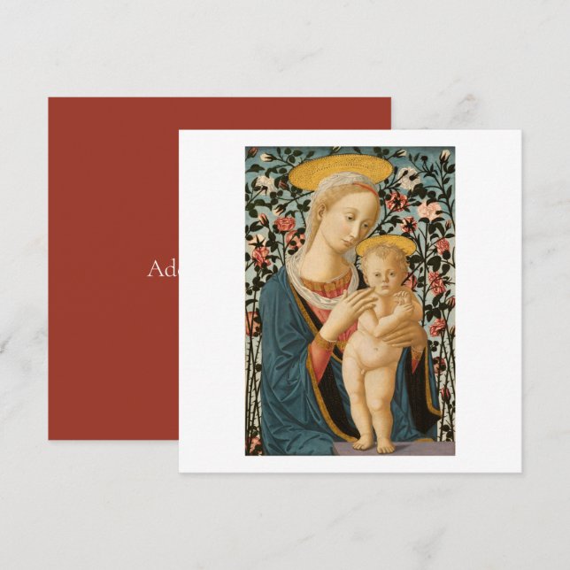 TARJETA PLANA : MADONNA & CHILD : 1942 (Anverso / Reverso)