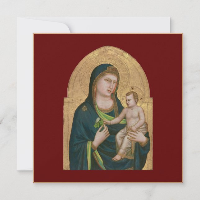 TARJETA PLANA : MADONNA & CHILD : GIOTTO : 1337 (Anverso)
