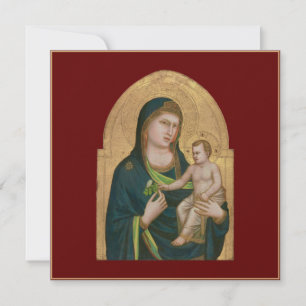 TARJETA PLANA : MADONNA & CHILD : GIOTTO : 1337