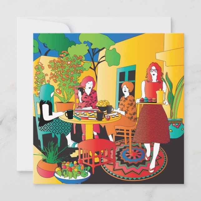 Tarjeta plana Mah Jongg Adobe (Anverso)