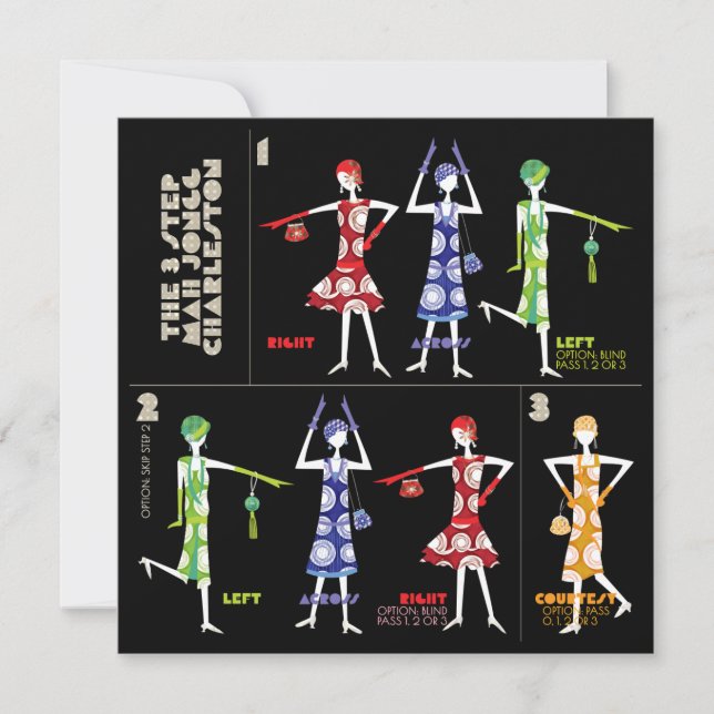 Tarjeta plana Mah Jongg Charleston (Anverso)