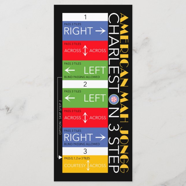 Tarjeta plana Mah Jongg Charleston 2 (Anverso)