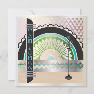 Tarjeta plana Mah Jongg Deco Ballroom