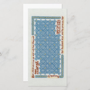 Tarjeta plana "Margit" de 8" x 4"