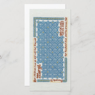 Tarjeta plana "Margit" de 8" x 4"