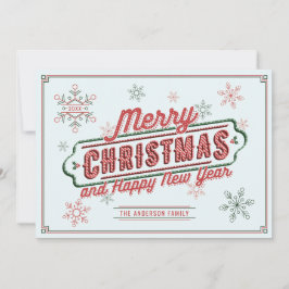 Tarjeta plana Marquee para navidades