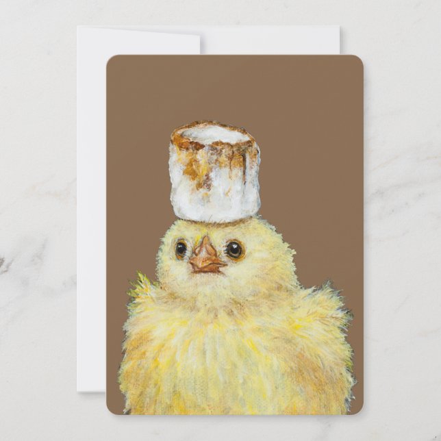 Tarjeta plana Marshmallow Peep (Anverso)