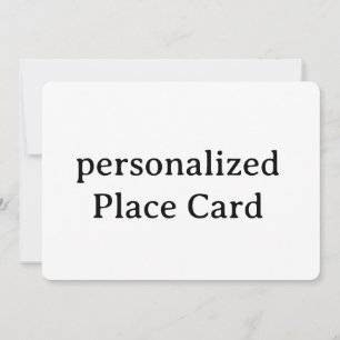 Tarjeta plana mate con firma personalizada de 5" x