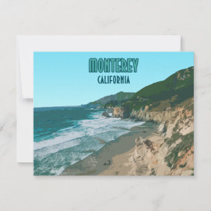 Tarjeta plana Monterey California Pacific Coast