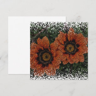 Tarjeta plana naranja Daisy Balls