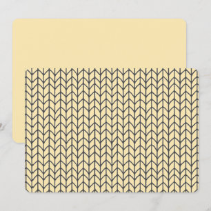 TARJETA PLANA NEGRA DE PUNTO CREAM 5x7 II / Horizo